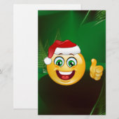 santa claus emojis briefpapier (Voorkant / Achterkant)