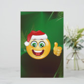 santa claus emojis briefpapier (Staand voorkant)