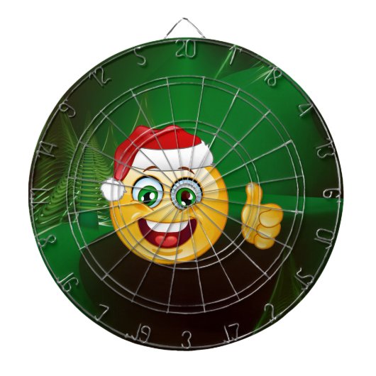 santa claus emojis dartbord (Voorkant)