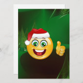 santa claus emojis feestdagenkaart (Voorkant / Achterkant)