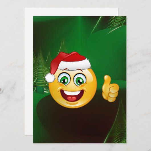 santa claus emojis feestdagenkaart (Voorkant / Achterkant)