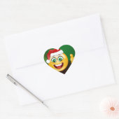 santa claus emojis hart sticker (Envelop)