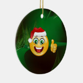 santa claus emojis keramisch ornament (Rechts)