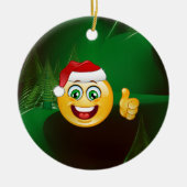 santa claus emojis keramisch ornament (Voorkant)