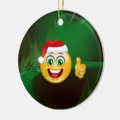 santa claus emojis keramisch ornament (Links)