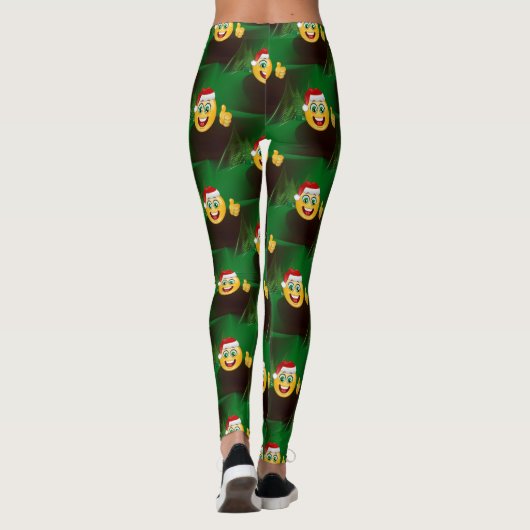 santa claus emojis leggings (Achterkant)