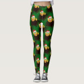 santa claus emojis leggings (Voorkant)