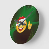 santa claus emojis ronde klok (Hoek)