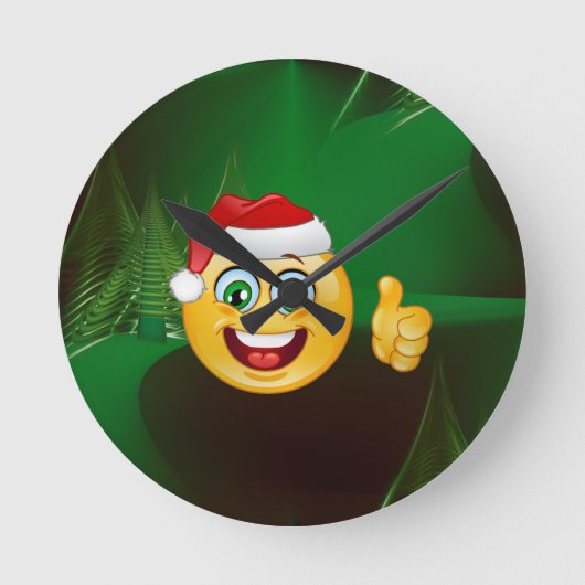 santa claus emojis ronde klok (Voorkant)