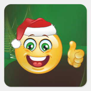 santa claus emojis vierkante sticker