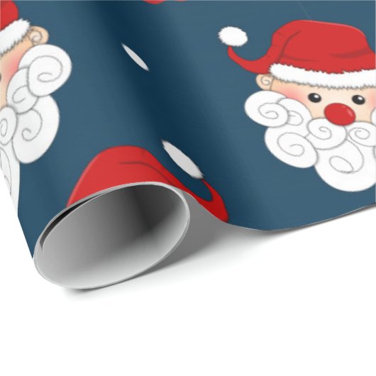 Santa Claus en Corgi Pattern Cadeaupapier (Rol Hoek)