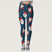 Santa Claus en Corgi Pattern Leggings (Voorkant)