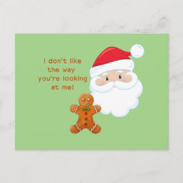 Santa Claus en Gingerbrood Boy Feestdagenkaart