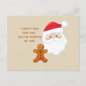 Santa Claus en Gingerbrood Boy Feestdagenkaart (Voorkant)