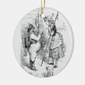 Santa Claus en Little Bo Peep Keramisch Ornament (Links)