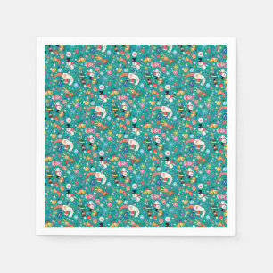 Santa Claus en Merry Friends Pattern Servet