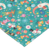 Santa Claus en Merry Friends Pattern Tafelkleed (Gekanteld)