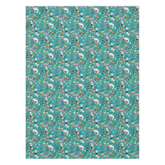 Santa Claus en Merry Friends Pattern Tafelkleed (Voorkant)