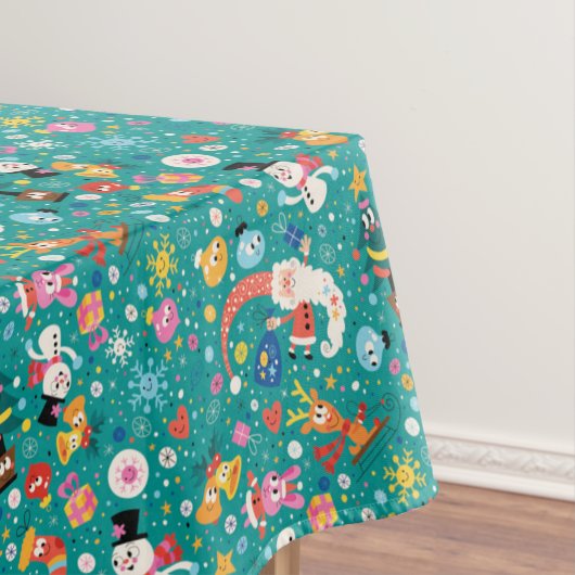 Santa Claus en Merry Friends Pattern Tafelkleed (Voorbeeld)