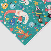 Santa Claus en Merry Friends Tissuepapier (Detail)