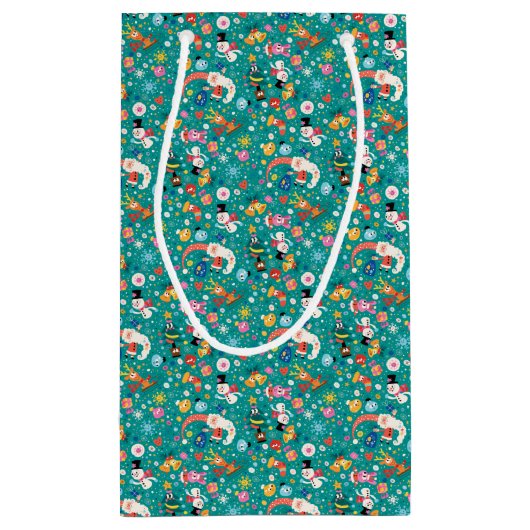 Santa Claus en Merry FriendsPattern Klein Cadeauzakje (Achterkant)