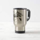 Santa Claus en Pinto Horse Reisbeker (Voorkant rechts)