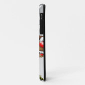 Santa claus en rendier achter een kerstboom.j Case-Mate iPhone case (Achterkant/links)