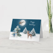 Santa Claus en Slaapschutter in het motorlicht Kaart (Voorkant)