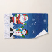 Santa Claus en Snowman Bathroom Bad Handdoek (Handdoek)