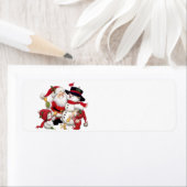 Santa Claus en Snowman Etiket (Insitu)