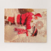 Santa Claus en Snowman Legpuzzel (Horizontaal)
