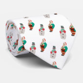 Santa Claus en Snowman Stropdas (Opgerold)