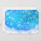 Santa Claus en zijn vliegende rendierpartij Kaart (Achterkant)