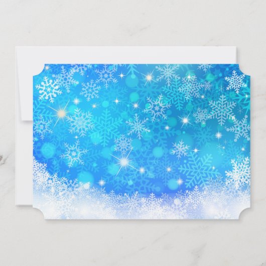 Santa Claus en zijn vliegende rendierpartij Kaart (Achterkant)