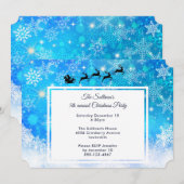 Santa Claus en zijn vliegende rendierpartij Kaart (Voorkant / Achterkant)