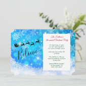 Santa Claus en zijn vliegende rendierpartij Kaart (Staand voorkant)