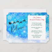 Santa Claus en zijn vliegende rendierpartij Kaart (Voorkant)