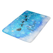 Santa Claus en zijn vliegende rendiertje - Geloof Badmat (Gekanteld)