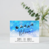 Santa Claus en zijn vliegende rendiertje - Geloof Briefkaart (Staand voorkant)