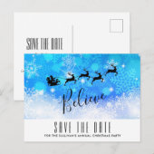 Santa Claus en zijn vliegende rendiertje - Geloof Briefkaart (Voorkant / Achterkant)