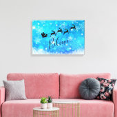 Santa Claus en zijn vliegende rendiertje - Geloof Canvas Afdruk (Insitu (Woonkamer))