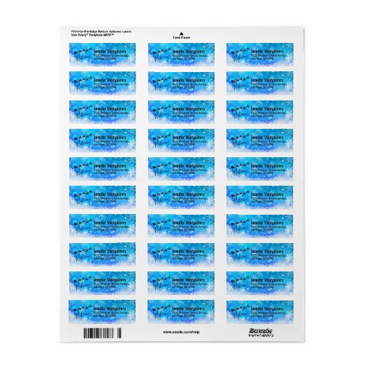 Santa Claus en zijn vliegende rendiertje - Geloof Etiket (Full Sheet)