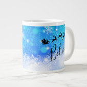 Santa Claus en zijn vliegende rendiertje - Geloof Grote Koffiekop (Voorkant rechts)