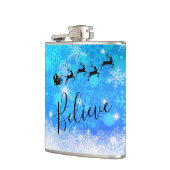 Santa Claus en zijn vliegende rendiertje - Geloof Heupfles (Links)