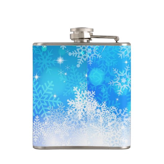 Santa Claus en zijn vliegende rendiertje - Geloof Heupfles (Achterkant)