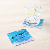 Santa Claus en zijn vliegende rendiertje - Geloof Kartonnen Onderzetters (Insitu)