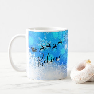 Santa Claus en zijn vliegende rendiertje - Geloof Koffiemok