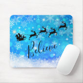 Santa Claus en zijn vliegende rendiertje - Geloof Muismat (Met muis)