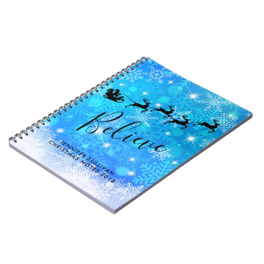 Santa Claus en zijn vliegende rendiertje - Geloof Notitieboek (Linkerzijde)