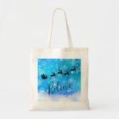 Santa Claus en zijn vliegende rendiertje - Geloof Tote Bag (Voorkant)